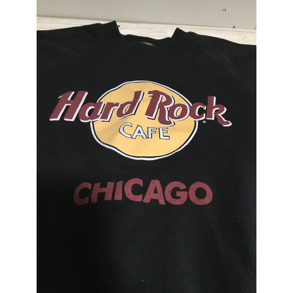 Hard Rock Cafe Chicago black sweatshirt size Large - Picture 2 of 4